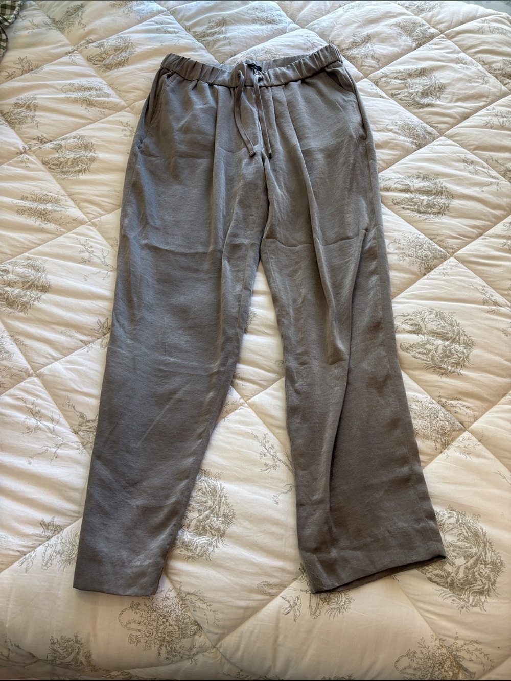 Gray Drawstring Pants